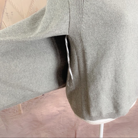 NEW Chico’s Silver Metallic Cape Sweater - Picture 4 of 9